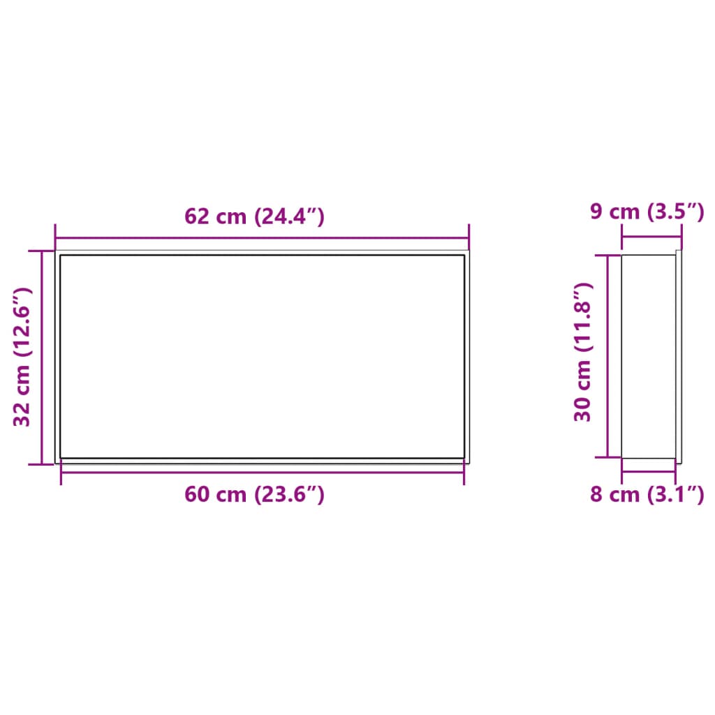 Suihkuhylly Harjattu Kulta 62X32X9 Cm Ruostumaton Teräs