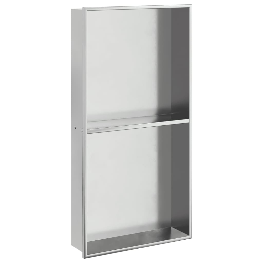 Suihkuhylly Harjattu Hopea 32X62X9 Cm Ruostumaton Teräs