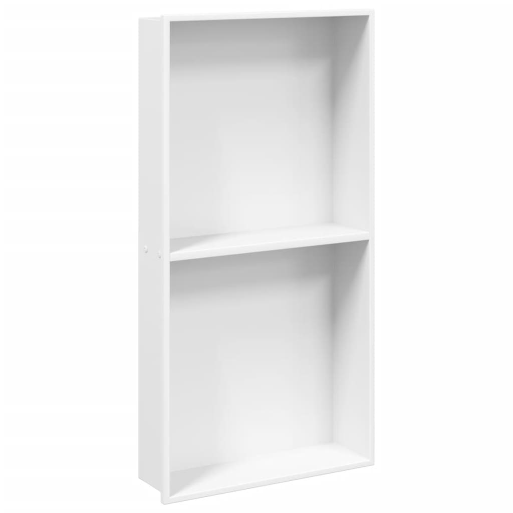 Suihkuhylly Matta Valkoinen 32X62X9 Cm Ruostumaton Teräs