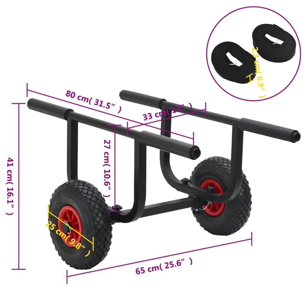 Kajakkikärry 90 Kg Alumiini