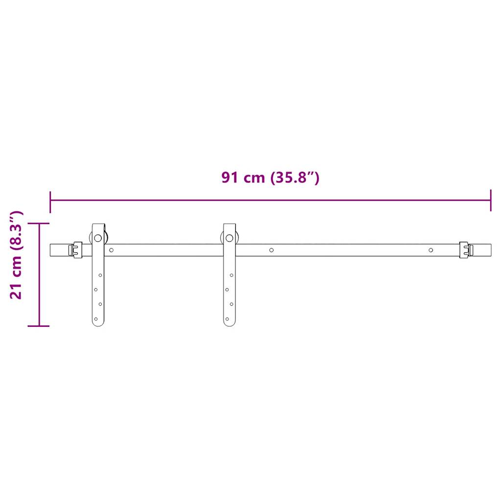Liukukaapin Ovisarja 91 Cm Hiiliteräs