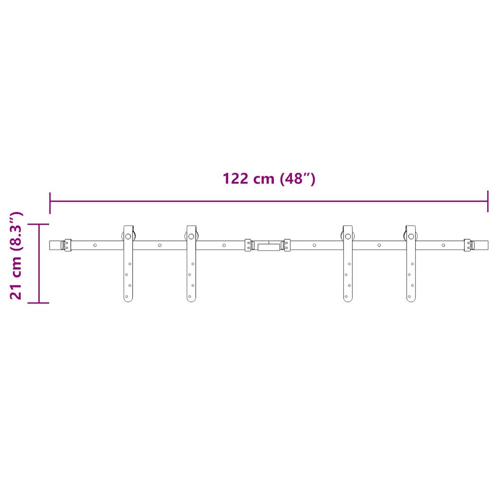 Liukukaapin Ovisarja 122 Cm Hiiliteräs