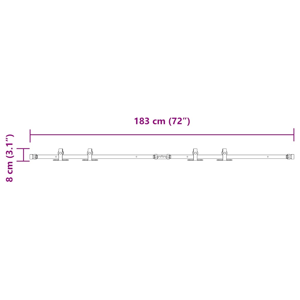 Liukukaapin Ovisarja 183 Cm Hiiliteräs