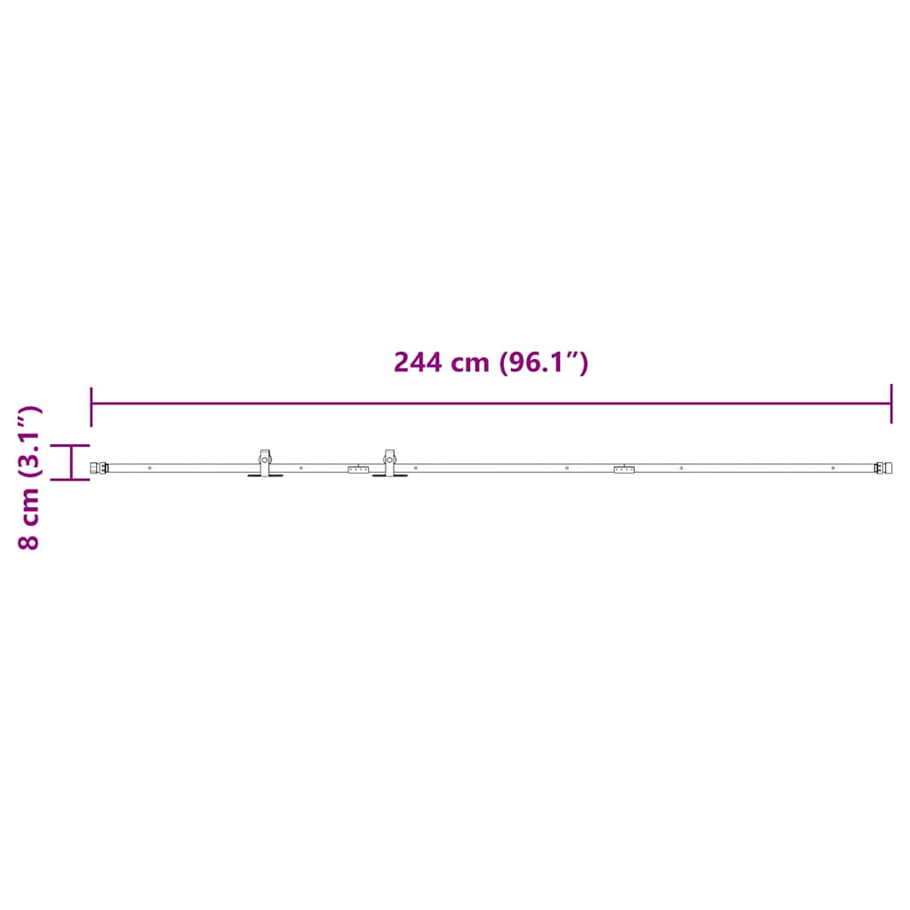 Liukukaapin Ovisarja 244 Cm Hiiliteräs