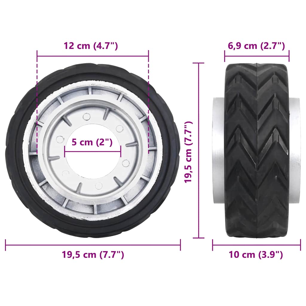 Rengas Nokkapyörään Ø19,5X10 Cm Alumiini Ja Kumi