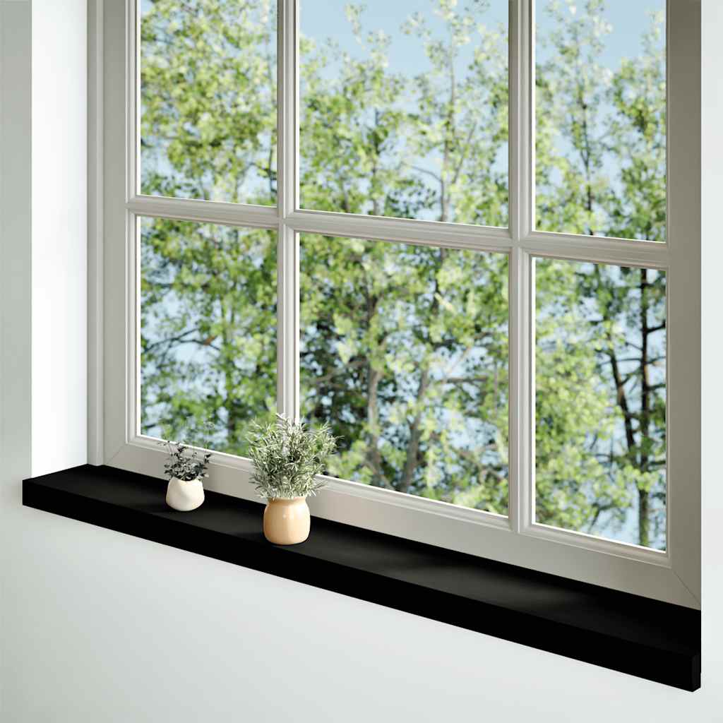Ikkunalaudat 2 Kpl Ruskeanmusta 120X15X2 Cm Massiivipuutammea