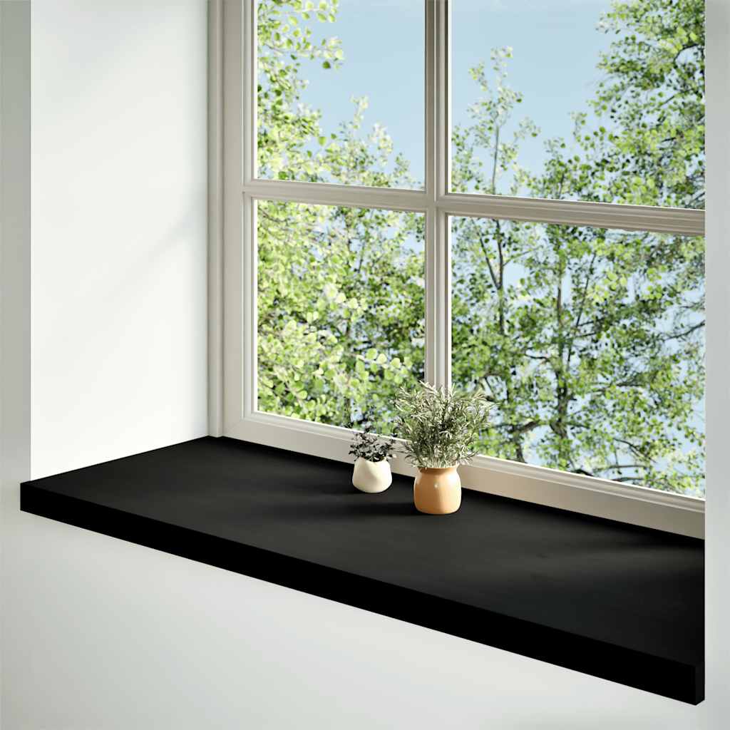 Ikkunalaudat 2 Kpl Ruskeanmusta 100X40X2 Cm Massiivipuutammea