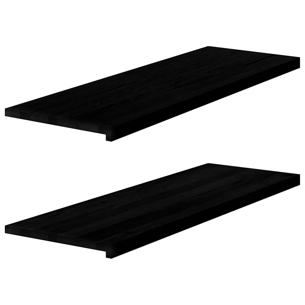 Ikkunalaudat 2 Kpl Ruskeanmusta 120X40X2 Cm Massiivipuutammea