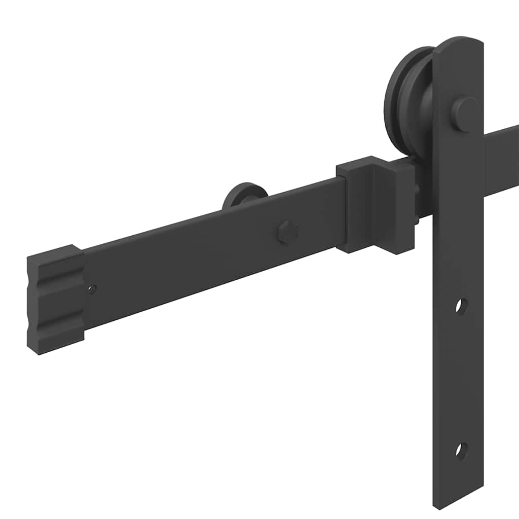 Liukuoven Asennussarja Teräs 200 Cm Musta