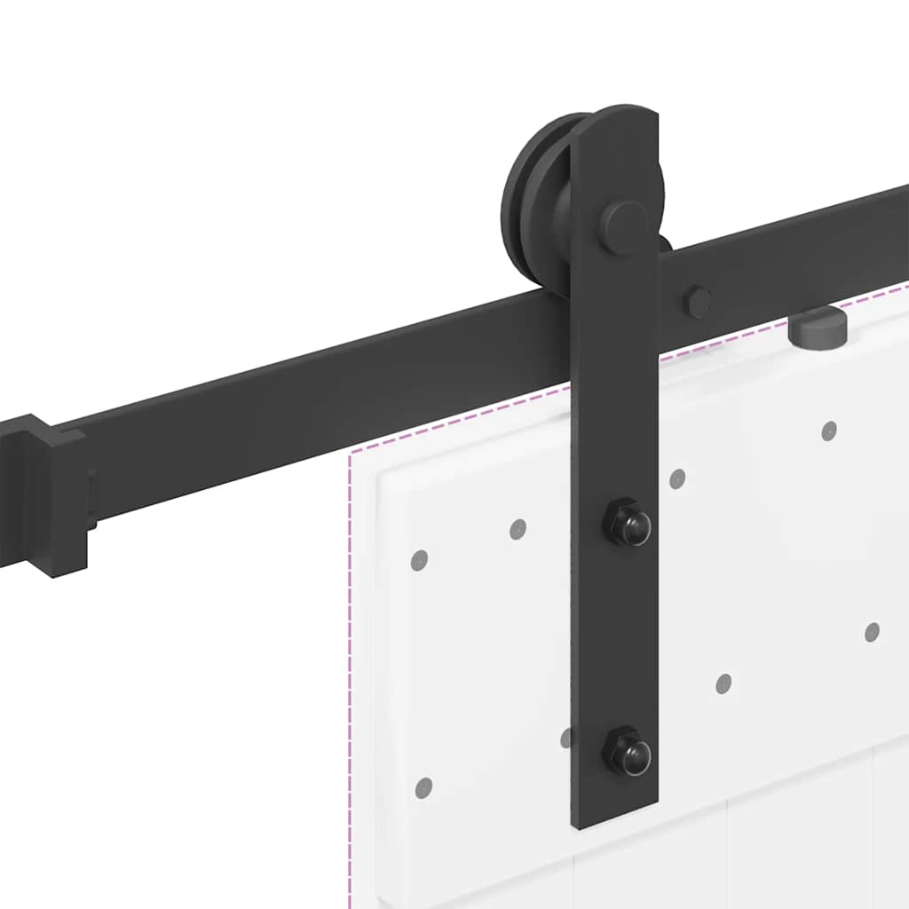 Liukuovi Hardware Kit 152 Cm Teräs Musta