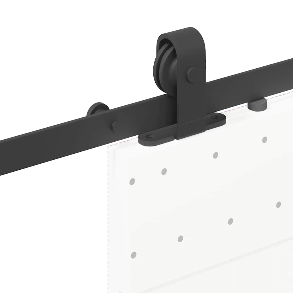 Liukuovi Hardware Kit 213 Cm Teräs Musta