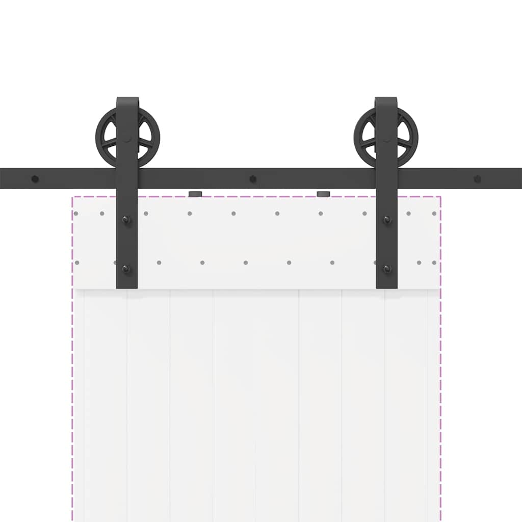 Liukuoven Asennussarja Teräs 200 Cm Musta