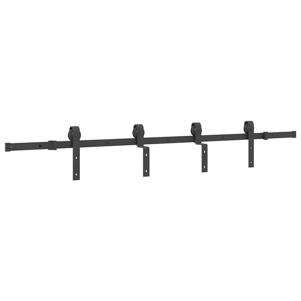 Liukuoven Asennussarja Teräs 200 Cm Musta