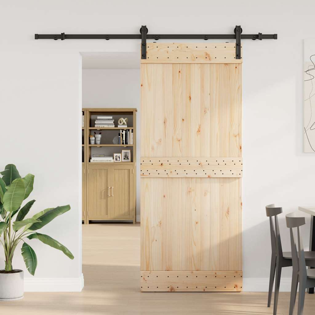 Liukuoven Asennussarja Teräs 200 Cm Musta