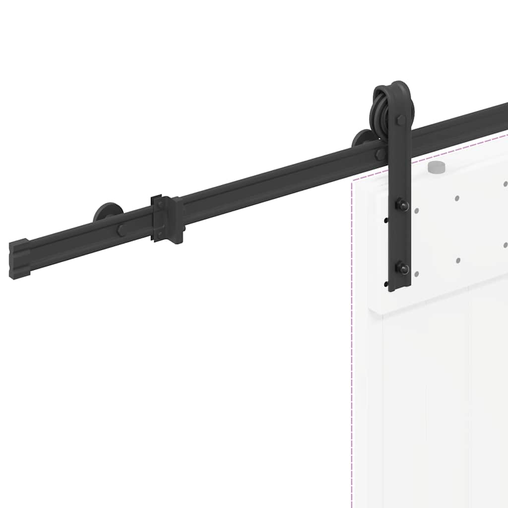 Liukuoven Asennussarja Teräs 200 Cm Musta