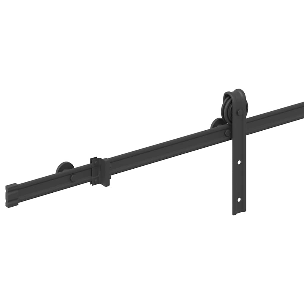 Liukuoven Asennussarja Teräs 200 Cm Musta
