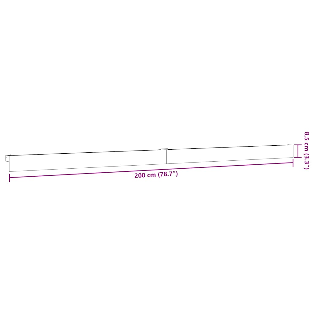 Liukuovi Hardware Kit 200 Cm Alumiiniseos Sliver