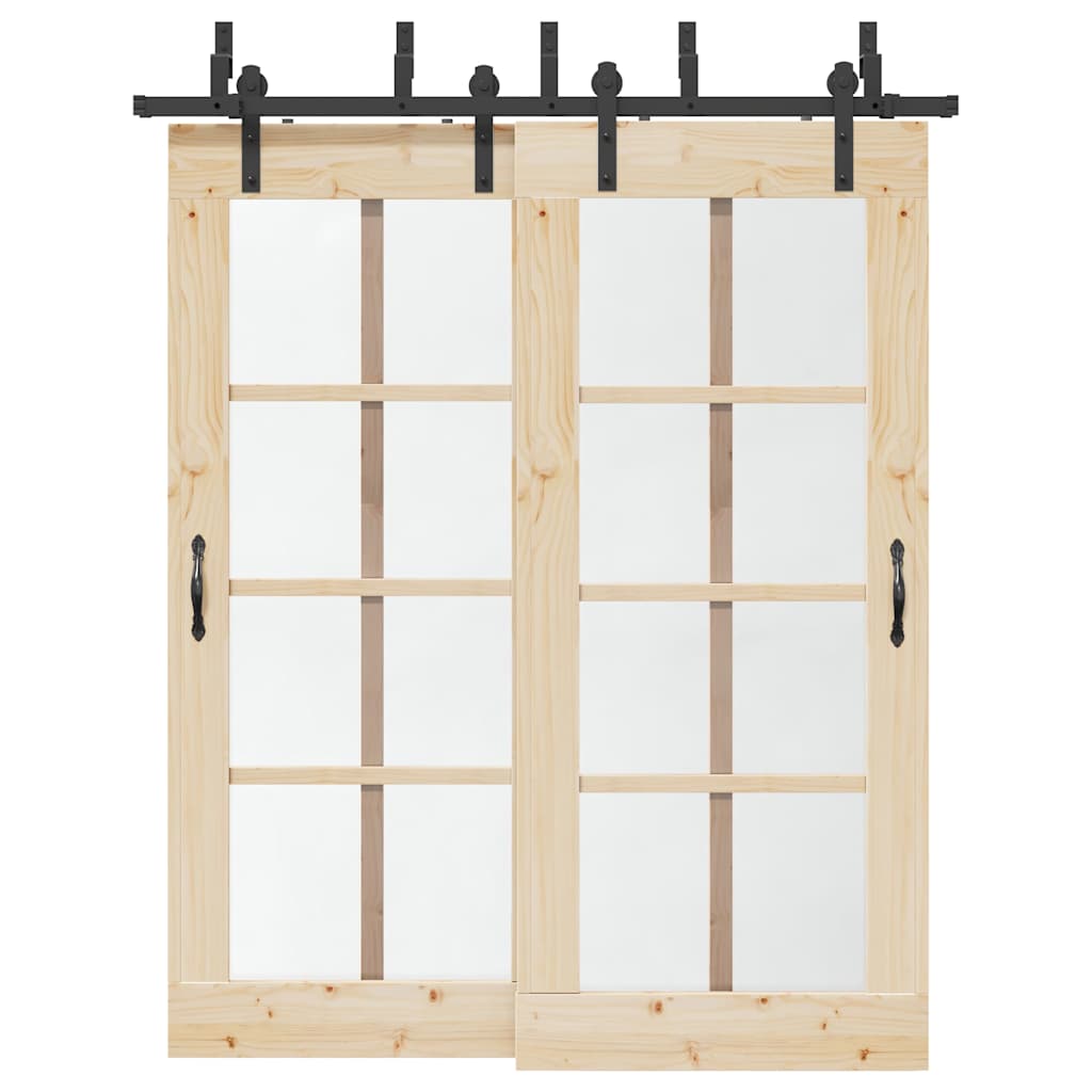 Liukuoven Asennussarja Teräs 183 Cm Musta