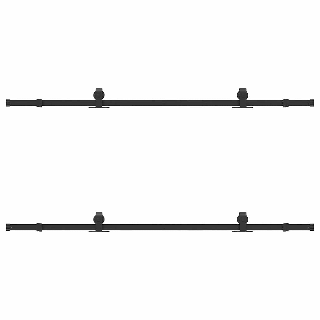Liukuoven Asennussarja Teräs 200 Cm Musta