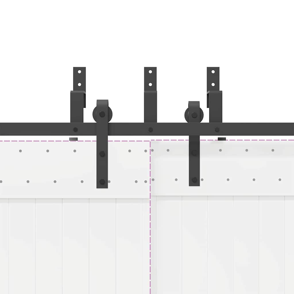 Liukuovi Hardware Kit 427 Cm Teräs Musta