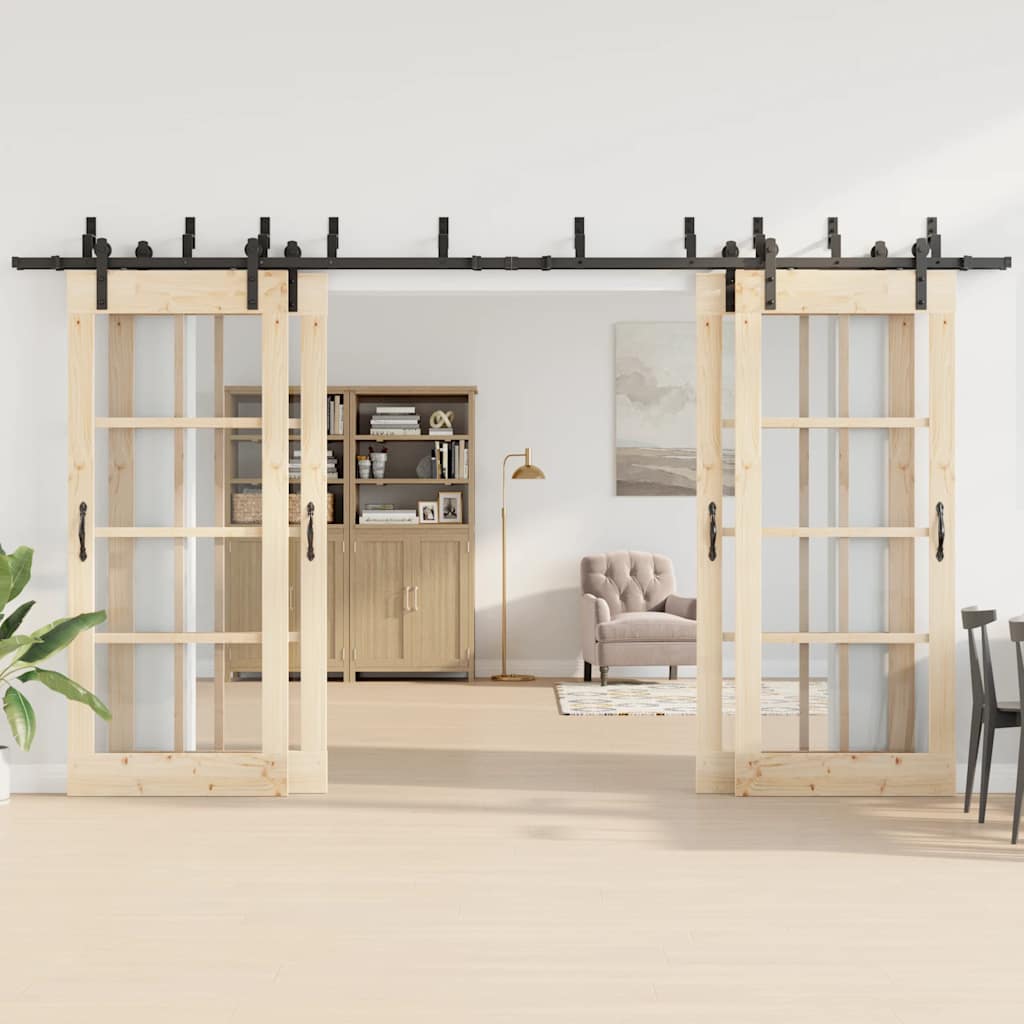Liukuovi Hardware Kit 400 Cm Teräs Musta