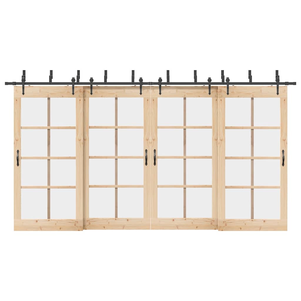 Liukuovi Hardware Kit 427 Cm Teräs Musta