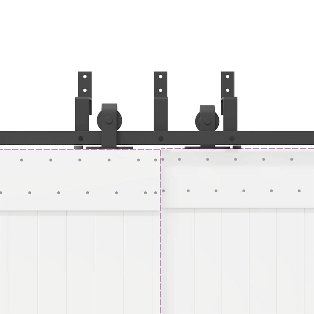 Liukuovi Hardware Kit 427 Cm Teräs Musta