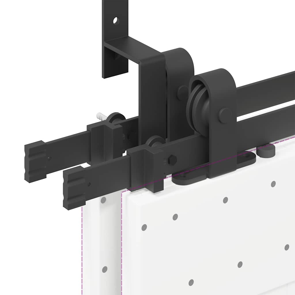 Liukuovi Hardware Kit 427 Cm Teräs Musta