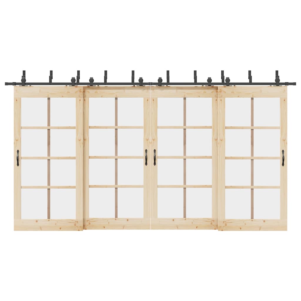 Liukuovi Hardware Kit 427 Cm Teräs Musta