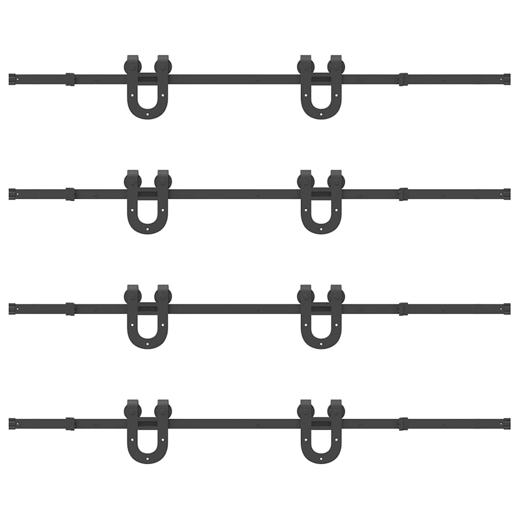 Liukuovi Hardware Kit 400 Cm Teräs Musta