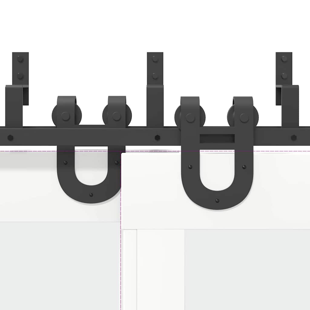 Liukuovi Hardware Kit 400 Cm Teräs Musta