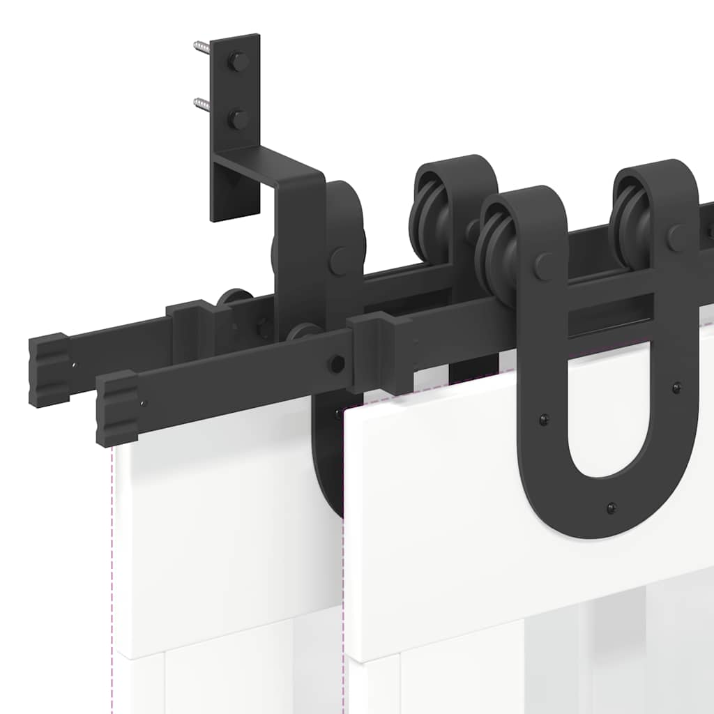Liukuovi Hardware Kit 400 Cm Teräs Musta