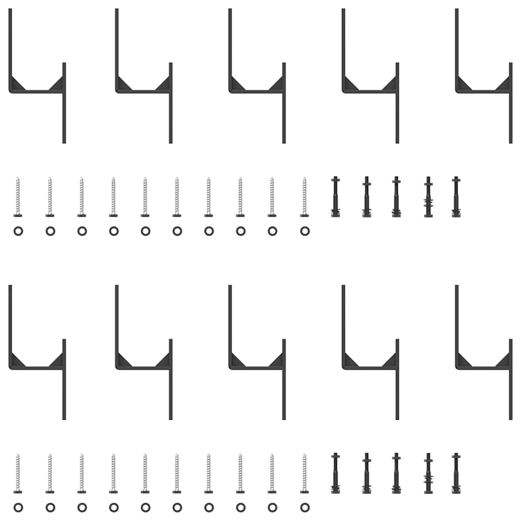 Liukuovi Hardware Kit 400 Cm Teräs Musta