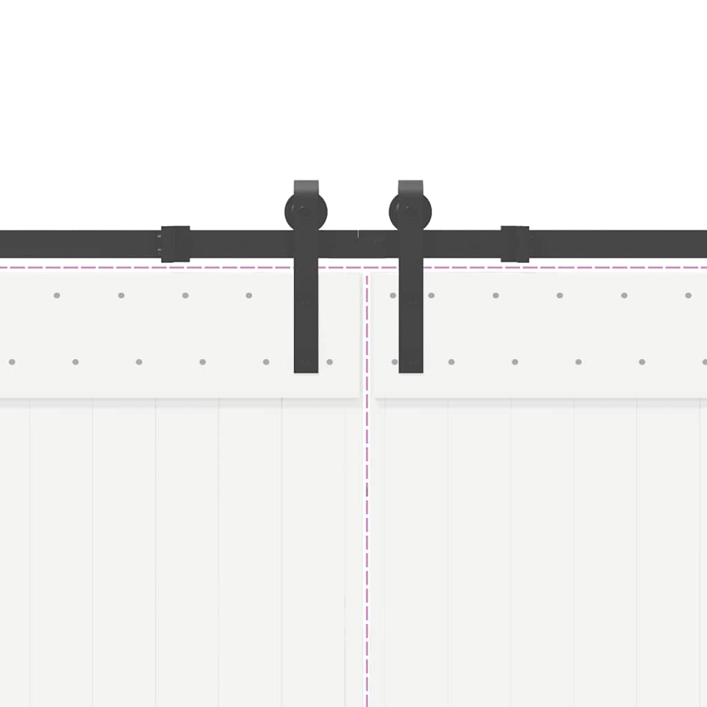 Liukuovi Hardware Kit 427 Cm Teräs Musta