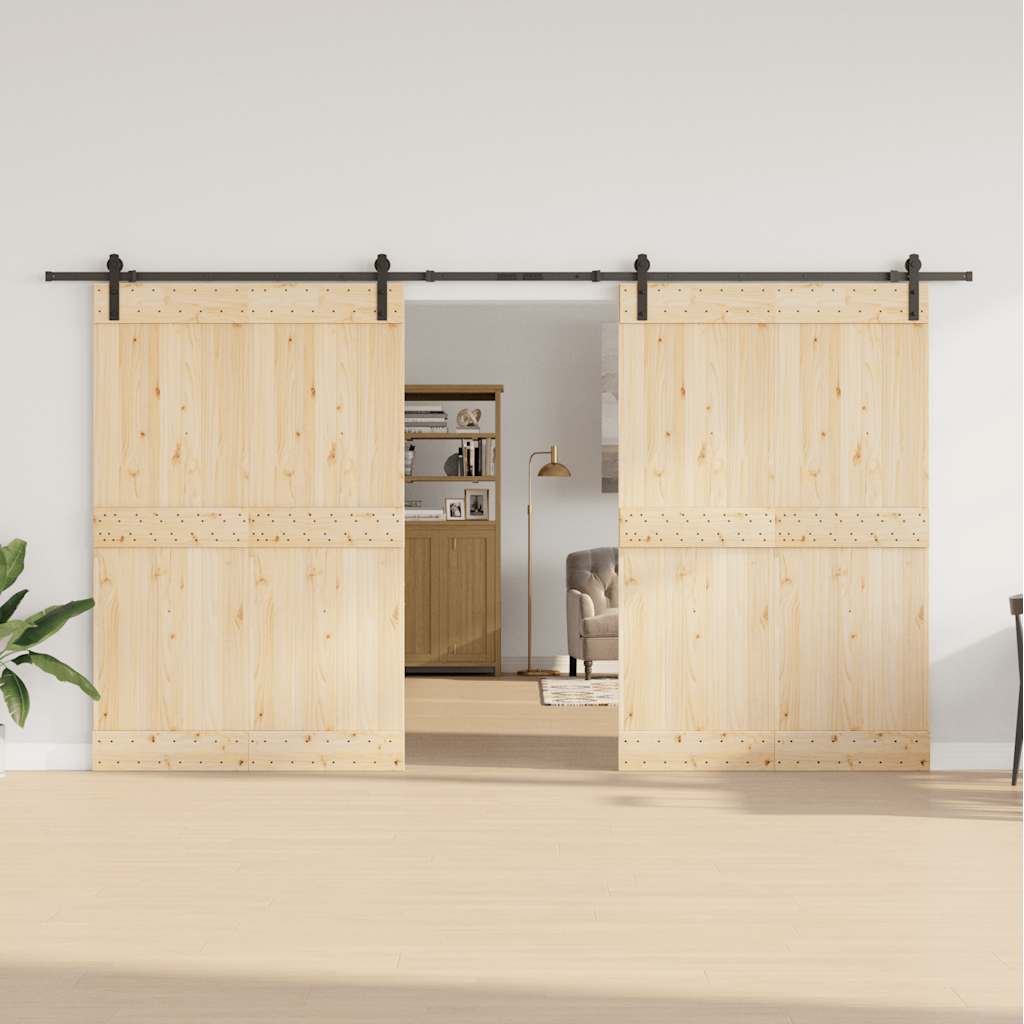 Liukuovi Hardware Kit 400 Cm Teräs Musta