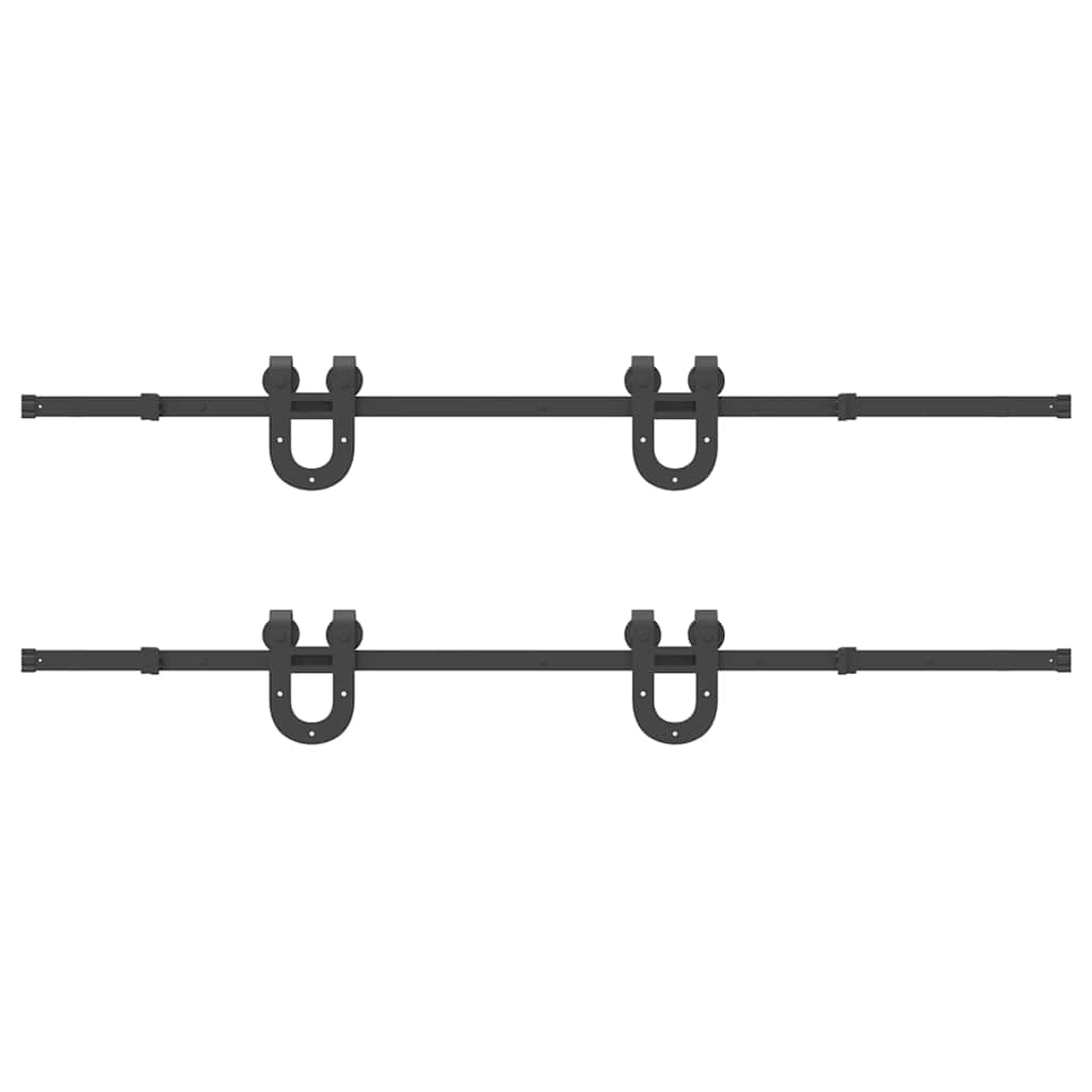 Liukuovi Hardware Kit 400 Cm Teräs Musta