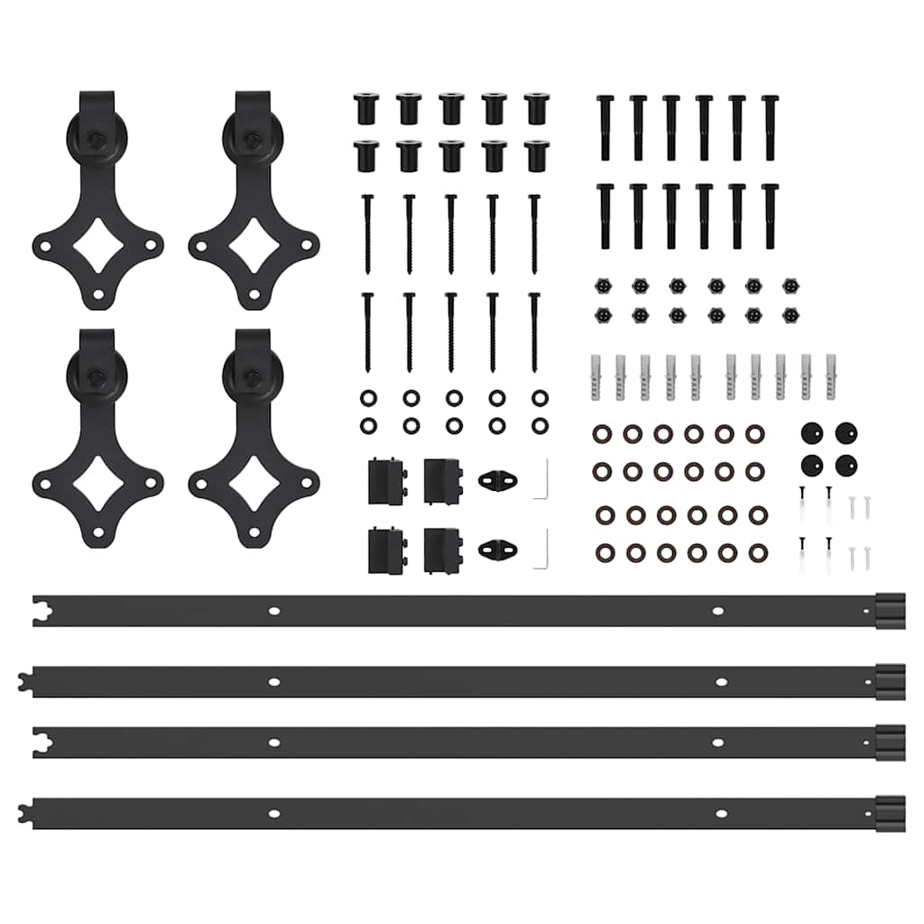 Liukuovi Hardware Kit 427 Cm Teräs Musta