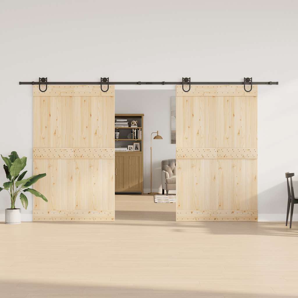 Liukuovi Hardware Kit 400 Cm Teräs Musta