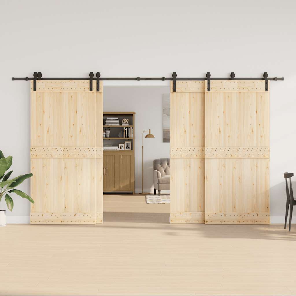 Liukuovi Hardware Kit 400 Cm Teräs Musta