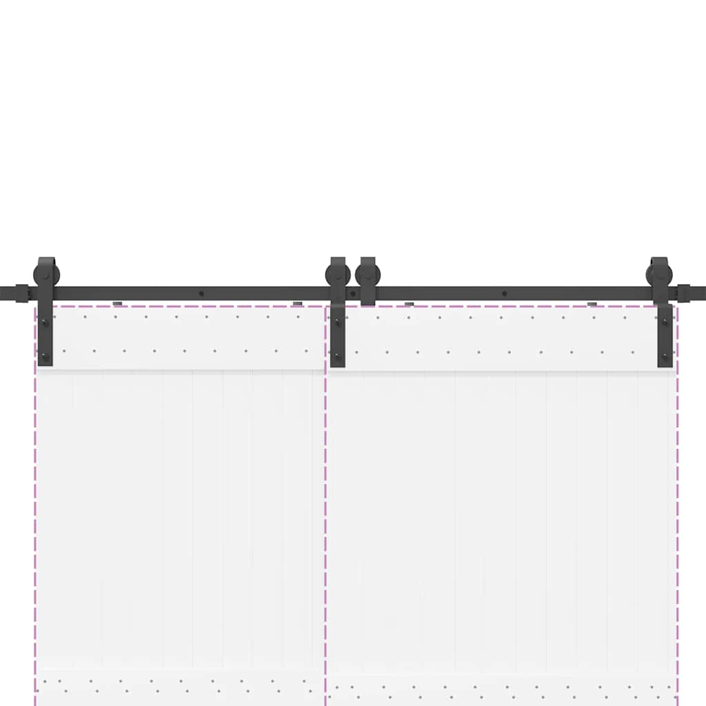 Liukuovi Hardware Kit 400 Cm Teräs Musta