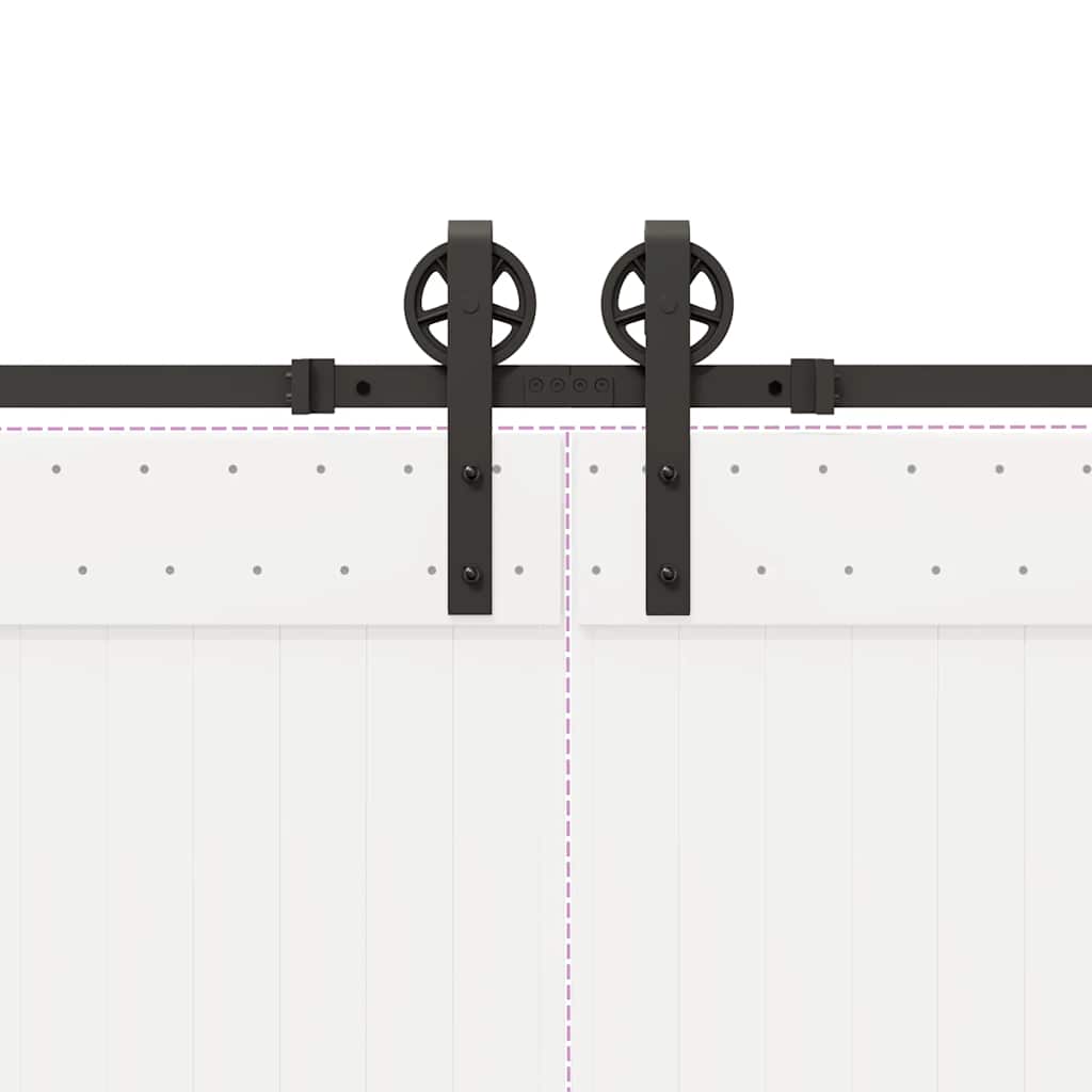 Liukuovi Hardware Kit 400 Cm Teräs Musta