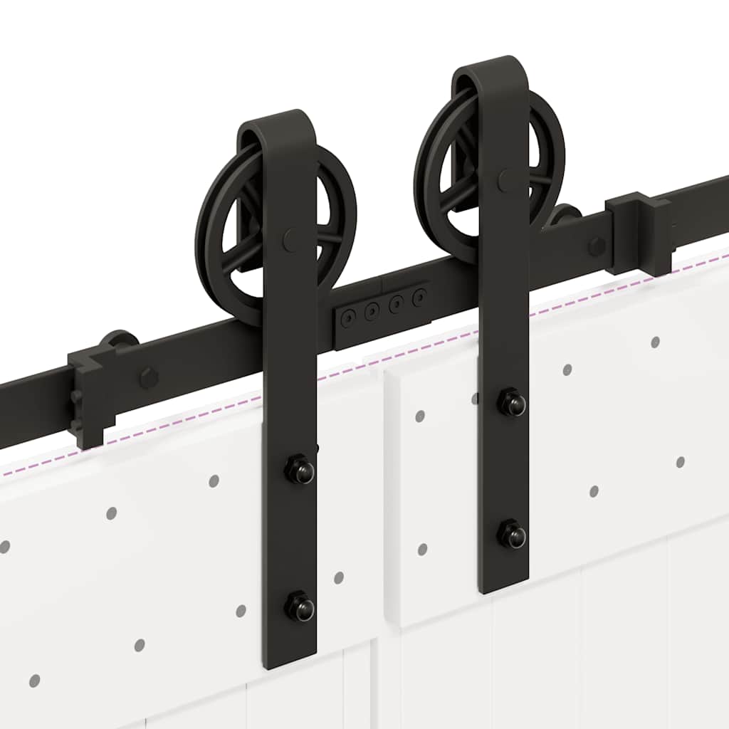 Liukuovi Hardware Kit 400 Cm Teräs Musta