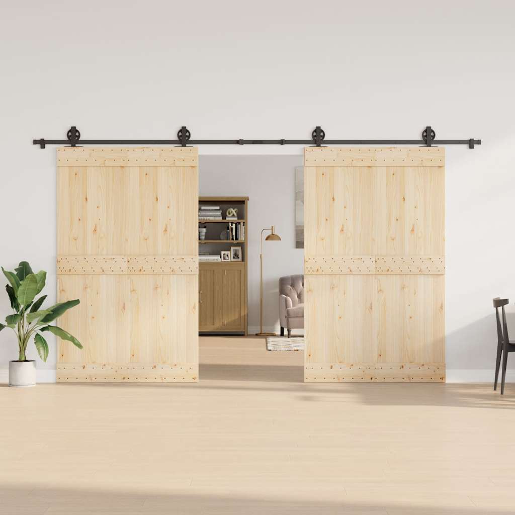 Liukuovi Hardware Kit 400 Cm Teräs Musta