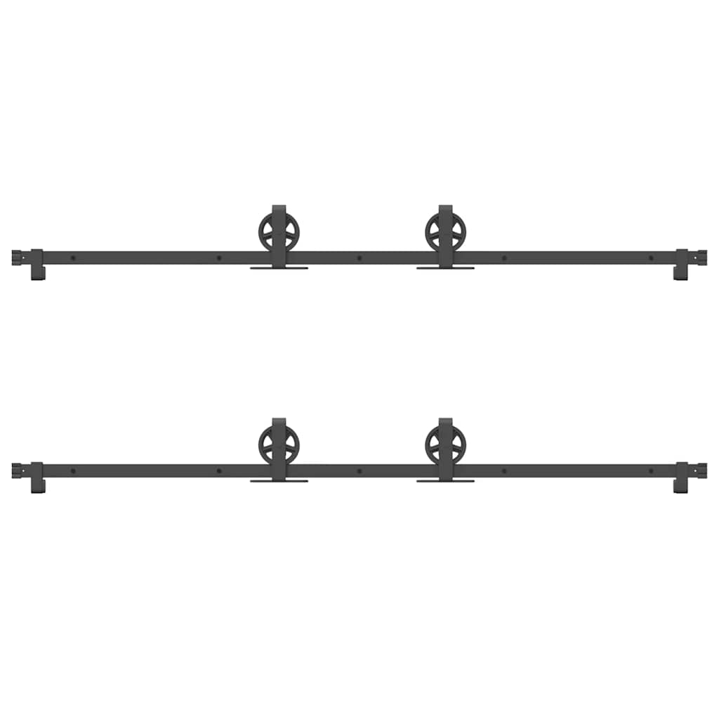 Liukuovi Hardware Kit 400 Cm Teräs Musta