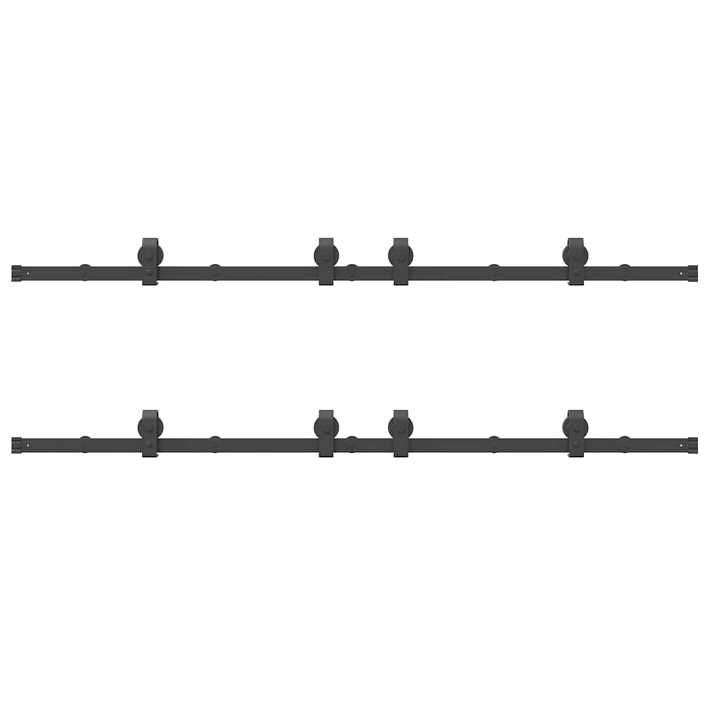 Liukuovi Hardware Kit 400 Cm Teräs Musta