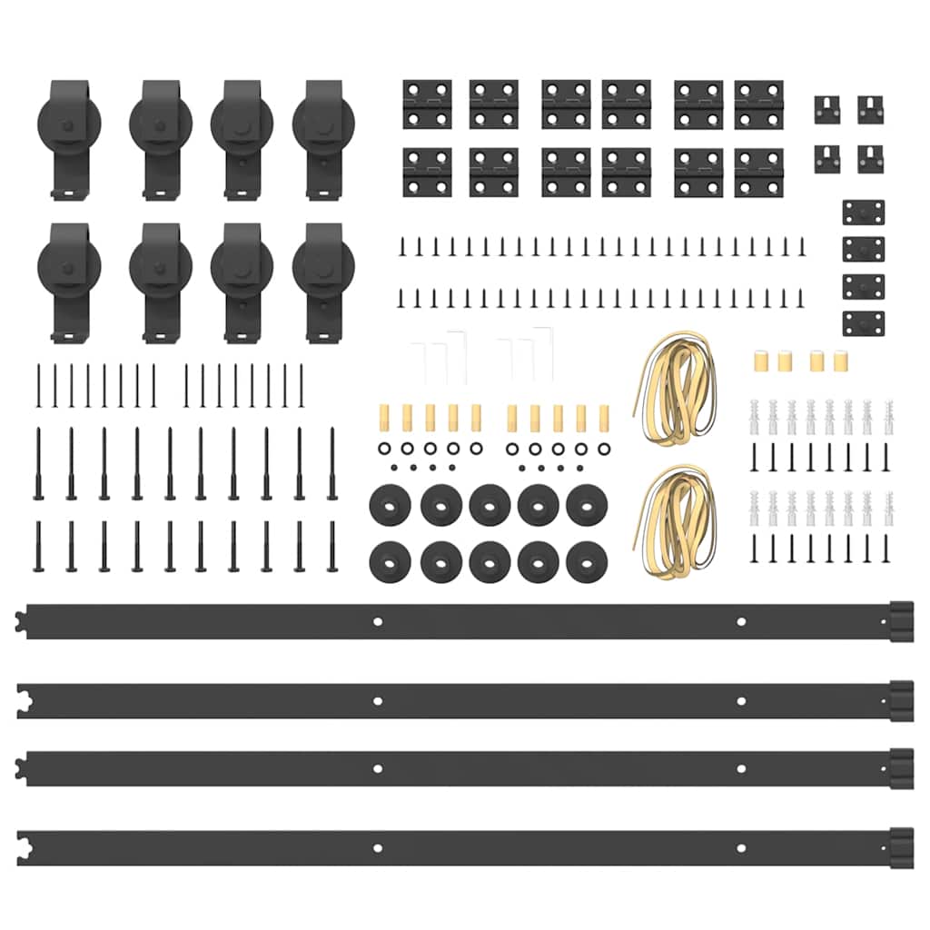 Liukuovi Hardware Kit 400 Cm Teräs Musta