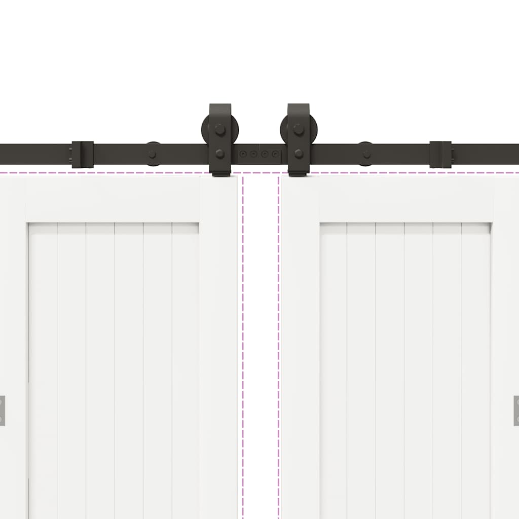 Liukuovi Hardware Kit 400 Cm Teräs Musta
