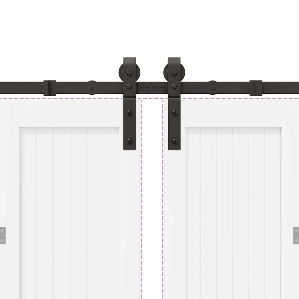 Liukuovi Hardware Kit 400 Cm Teräs Musta