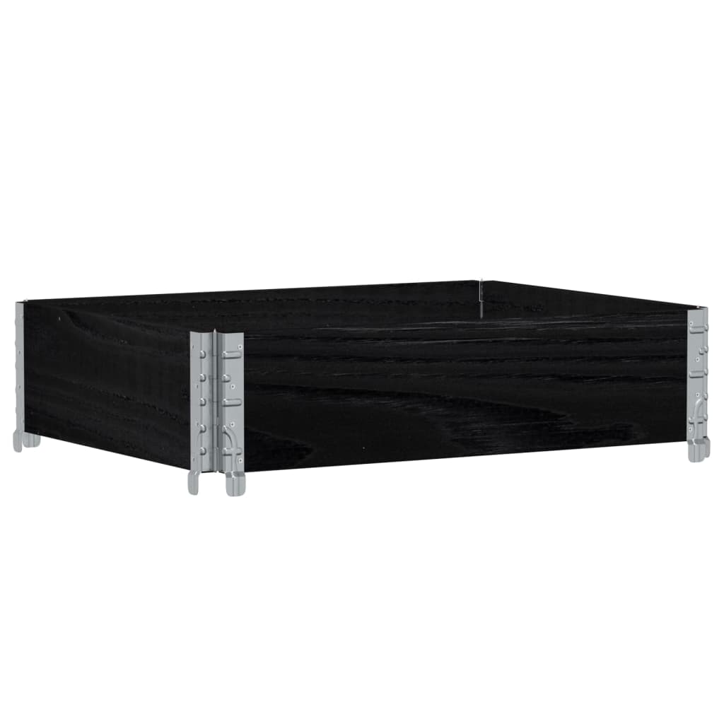 Kuormalavan Reunus Musta 80X60 Cm Täysi Mänty