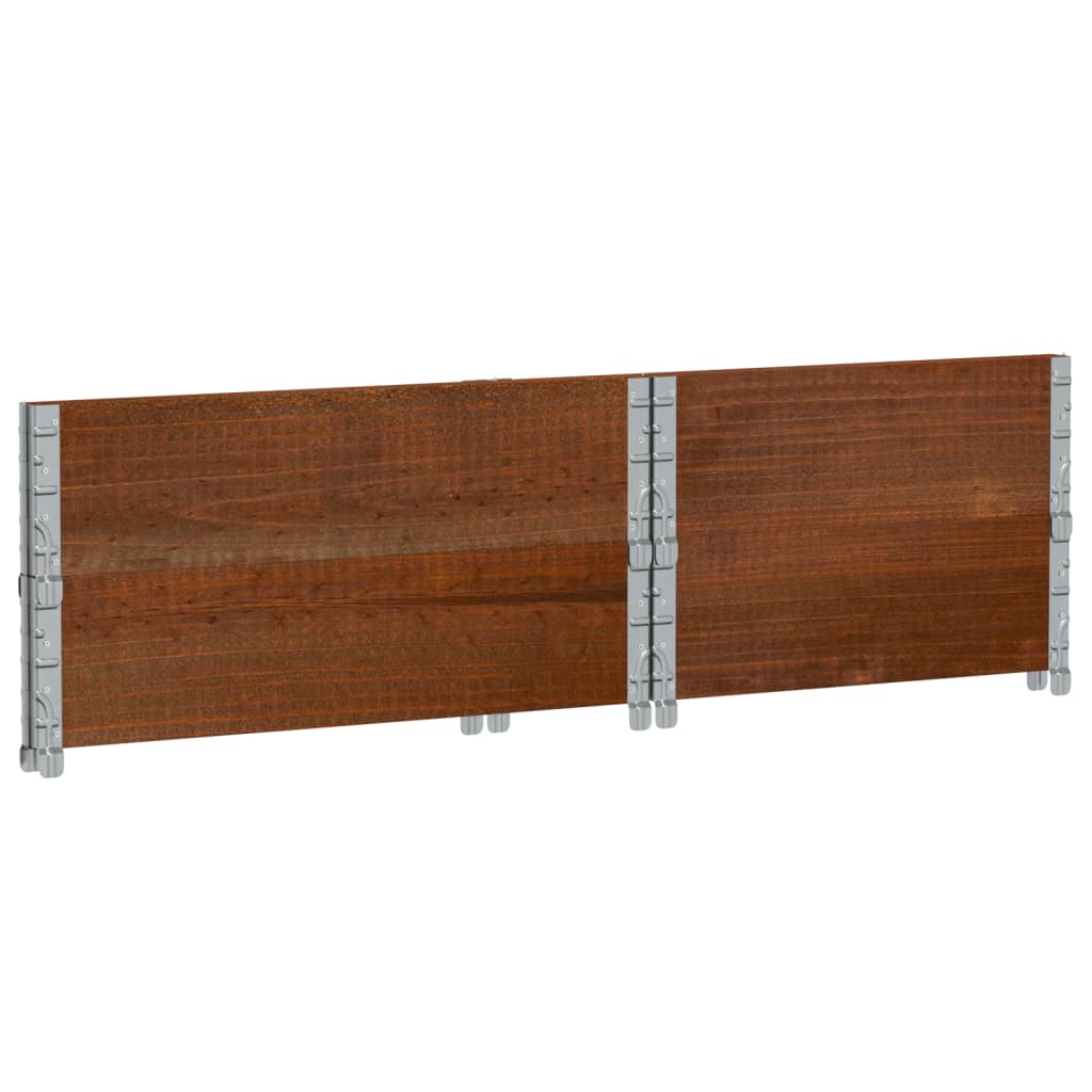 Kuormalavan Reunukset 2 Kpl Ruskea 80X60 Cm Täysi Mänty